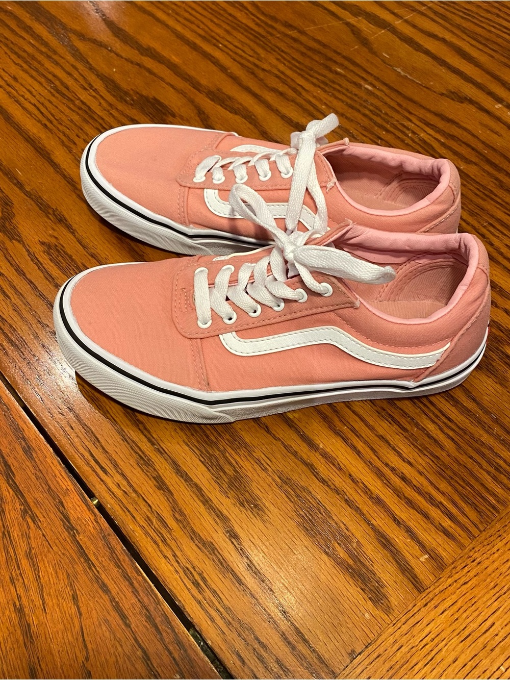 Vans Coral Pink Old Skool Canvas Sneakers girls 4.5